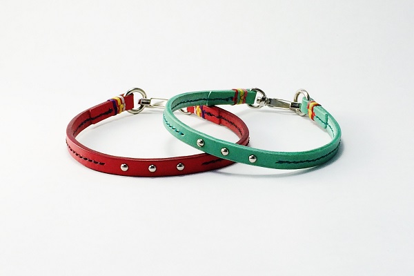 チョーカー】ch001本革ステッチ color 16色 小型犬～大型犬 | 犬の本革